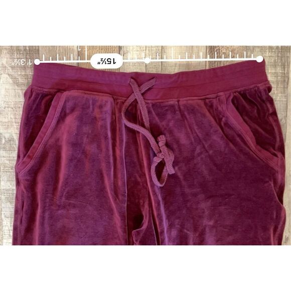 Fashion Nova Burgundy Drawstring Lounging Casual Velour‎ Jogger Pant sz 1X - Picture 5 of 9